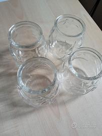 N. 4 vasetti decorati vetro