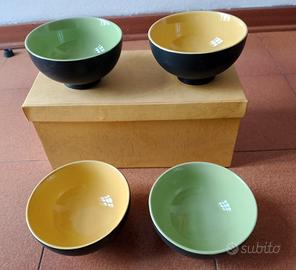 4 ciotole in ceramica 