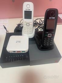 Modem tim con due telefoni cordless