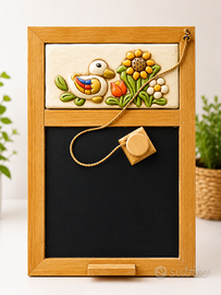 Lavagna da Cucina in Legno con Inserto in Ceramica