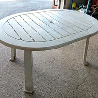 tavolo da giardino plastica bianco 