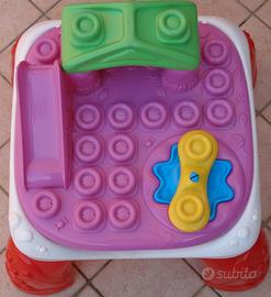 clemmy tavolo mattoni gomma costruzioni clementoni