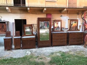 Camera da letto pettineuse vetri molati vintage