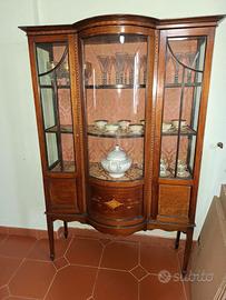 Antiquariato-Vetrina Inglese Luigi XVI