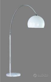 Piantana ad arco cromata base in marmo di Perenz