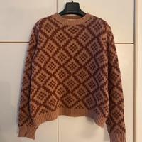Golfino Dixie rosa antico/bordeaux con filo lame’