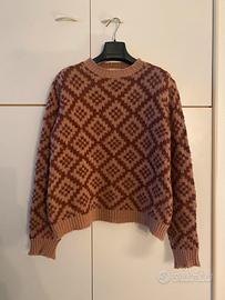 Golfino Dixie rosa antico/bordeaux con filo lame’