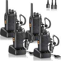 4 Walkie Talkies professionale con auricolare