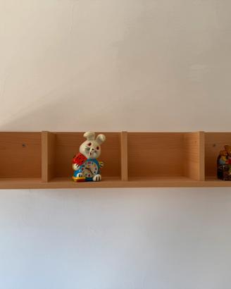 Mensola in legno a scomparti
