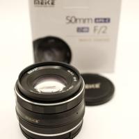 Obiettivo MEIKE 50 mm F/2 per Fujifilm X-mount