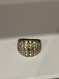 Anello bagnato in oro 925