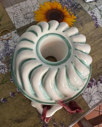 VINTAGE THUN FORMELLA GRANDE BUDINO CERAMICA VERDE