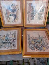 4 litografie Mario Vellani Marchi 1966