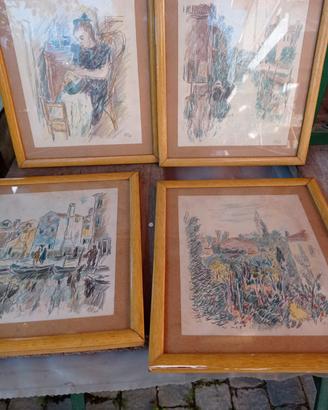 4 litografie Mario Vellani Marchi 1966