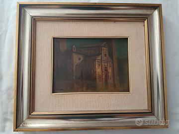 Quadro Dipinto Olio Pieve della Sagra Carpi