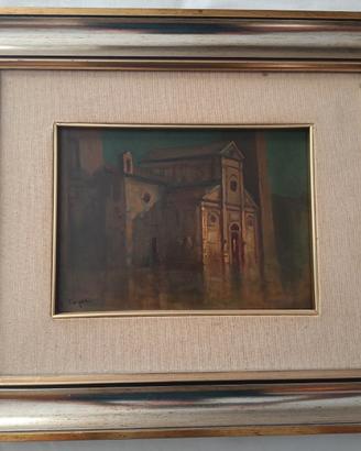 Quadro Dipinto Olio Pieve della Sagra Carpi