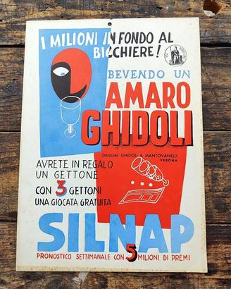 Insegna cartone Amaro Ghidoli Verona