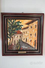 Quadro a spatola con Case
