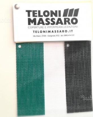 Telo pvc ombreggiante 220 gr/mq occhiellato