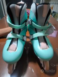 Roller Pattini bambina PLAY5 verde Oxelo
