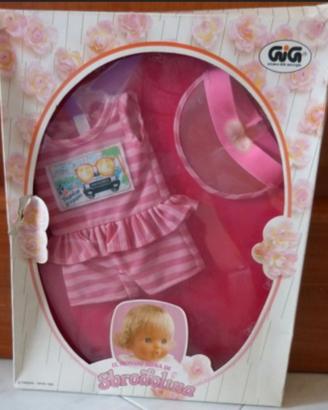 Sbrodolina vintage abito rosa nuovo anni 80 GIG