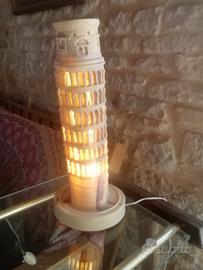 lampada vintage, torre di Pisa, altezza 36 cm