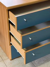 Cassettiera comò 4 cassetti