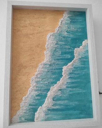 Quadro decorativo onda mare e spiaggia