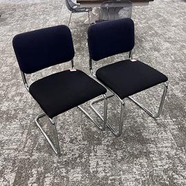 Coppia Sedie Nere Design Moderno