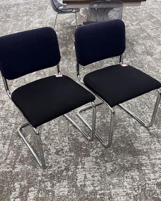 Coppia Sedie Nere Design Moderno
