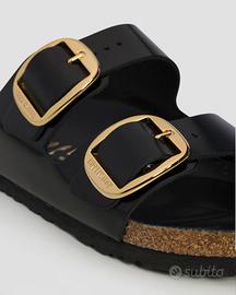 Ciabatte Birkenstock nuove 39 pelle vernice nera
