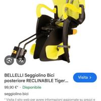 SEGGIOLINO BICI POSTERIORE RECLINABILE