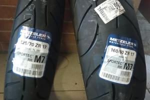 coppia pneumatici moto Metzeler m7 rr
