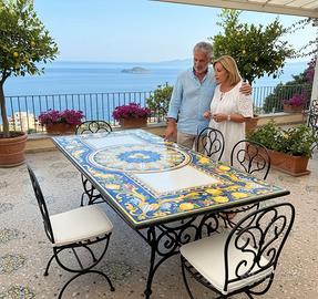 TAVOLO IN PIETRA LAVICA MIS. 200X100 CM. IN ITALIA