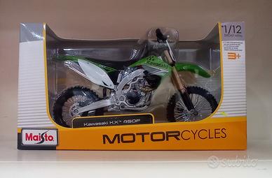 Modellino Moto Kawasaki KX 450F Maisto 1:12