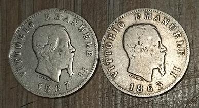 #1927 - 2 monete Regno d’Italia 1 Lira Argento