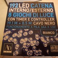 192 Led 8 giochi di luce bianca con timer 