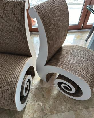 Sedie di cartone , chiocciola , design