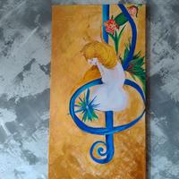 Quadro acrilico e olio 50x100