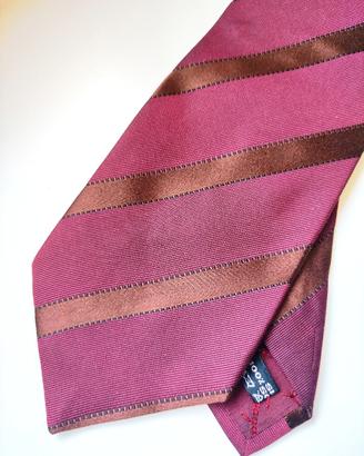 Cravatta Ferragamo Borgogna regimental 100% seta