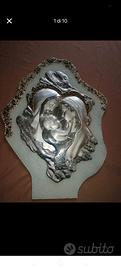 Quadro argento sacra famiglia 