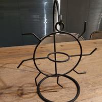 Portacandela in ferro battutto