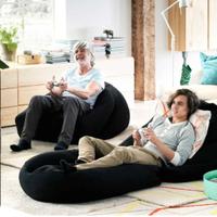 RISÖ Ikea pouf beanbag nero