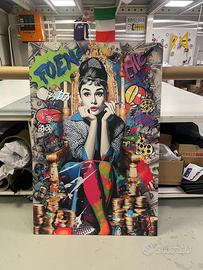 Quadro su tela Audrey Hepburn Pop art-100x150cm