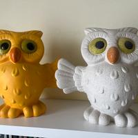 Due gufi in ceramica