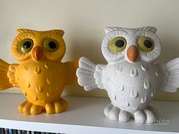 Due gufi in ceramica