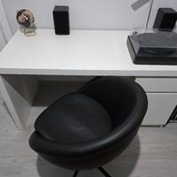 Postazione studio – scrivania MALM +SKRUVSTA nera