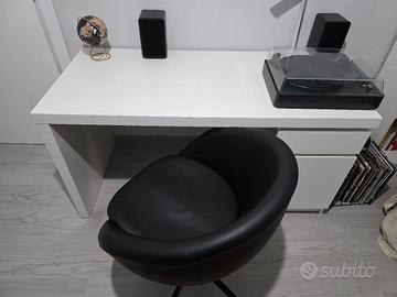 Postazione studio – scrivania MALM +SKRUVSTA nera