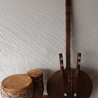 Coppia di strumenti musicali Africani 