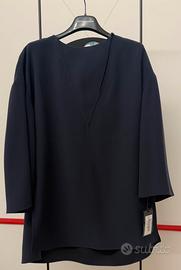 Blusa blu nuova con cartellino Emporio Armani
